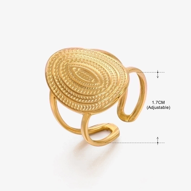 3 Pieces Basic Classic Style Geometric Leaf Stainless Steel Plating Open Rings