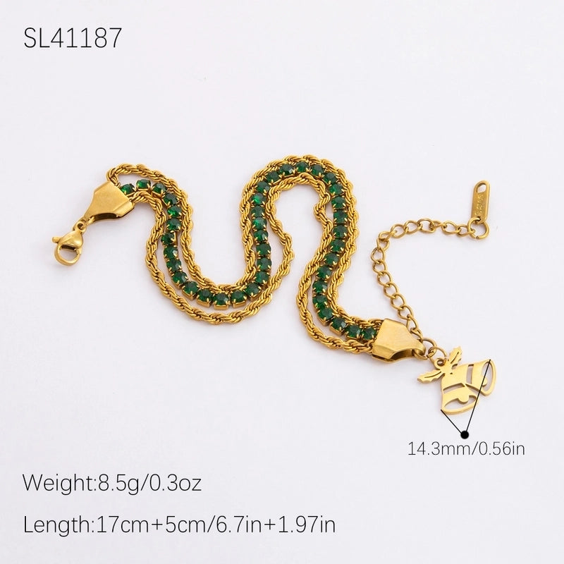 Cute Modern Style Christmas Tree Bow Knot Snowflake 304 Stainless Steel Plating Bracelets Earrings Necklace