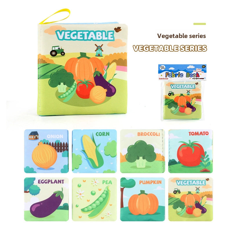 Hot Sale Enlightenment Early Education Baby Cloth Book English Animal Transport Cognitive Book Baby Cloth Book