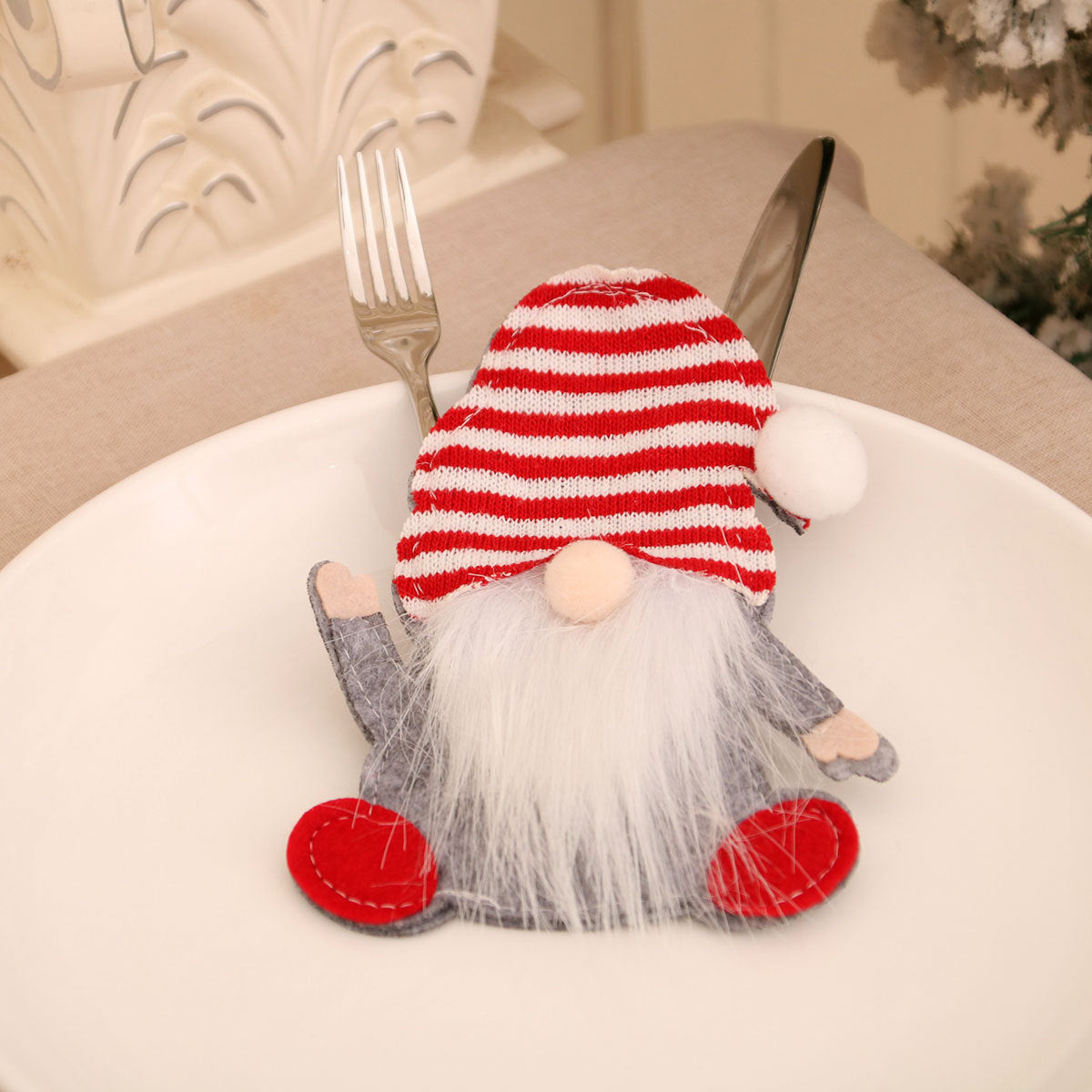 Gnome Cutlery Set Faceless Old Man Cutlery Bag Rudolph Tableware Set Christmas Decoration Supplies