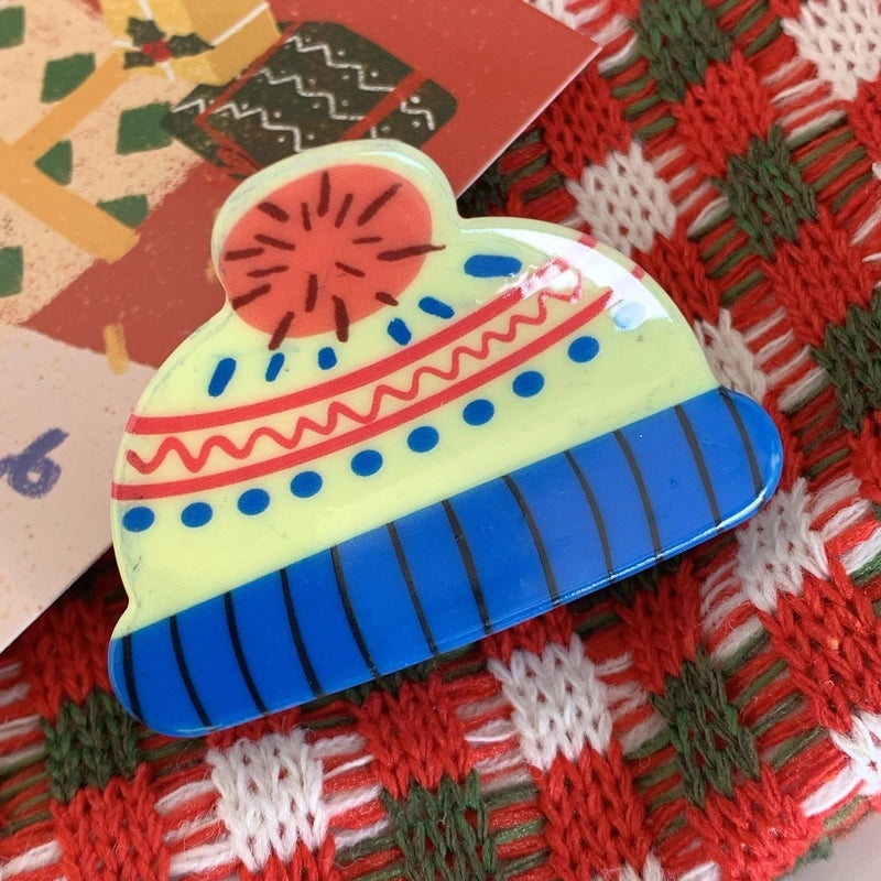 Christmas Cute Women's Christmas Hat Christmas Tree Santa Claus Arylic Hair Claws