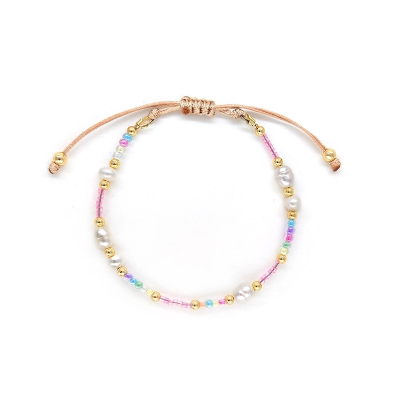 Freshwater Pearl Glass Beaded Geometric Bracelets