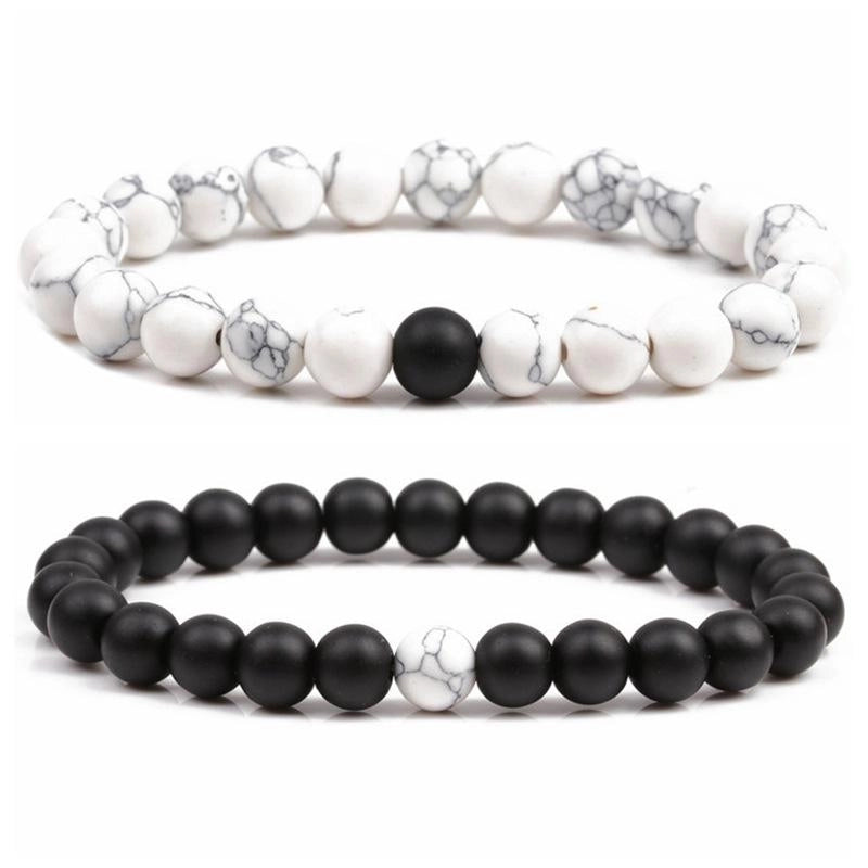 Fashion Geometric Natural Stone No Inlaid Bracelets In Bulk