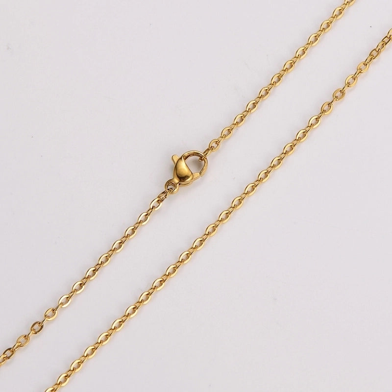 304 Stainless Steel 18K Gold Plated Minimalist Solid Color Choker