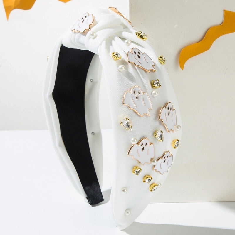 Halloween Cute Minimalist Women's Ghost Alloy Glass Hair Band