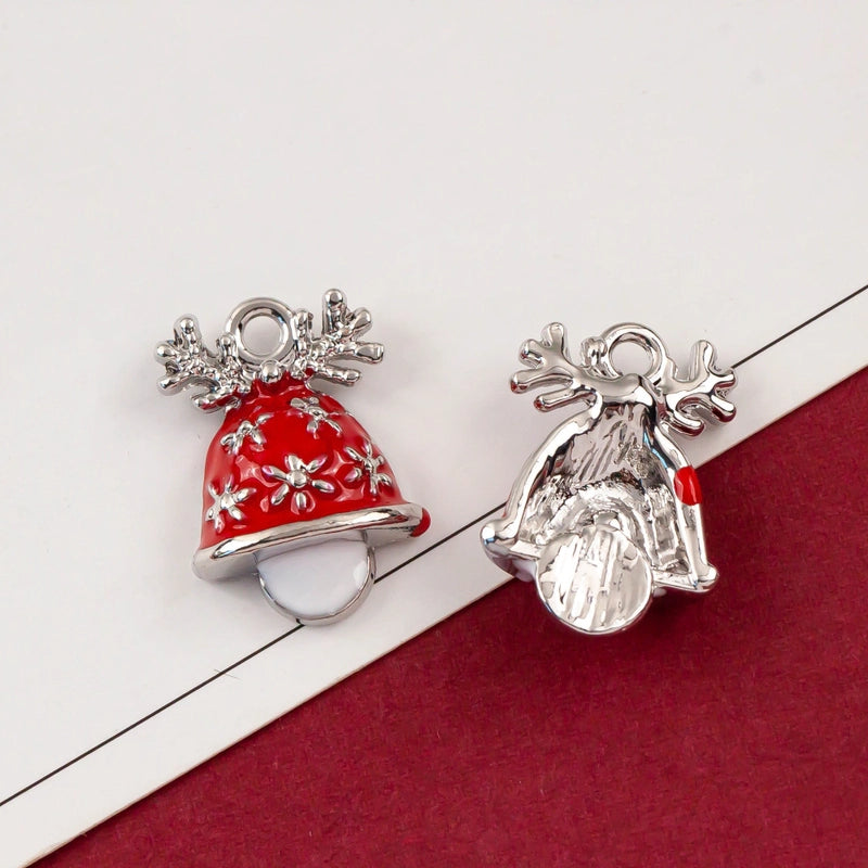 10 PCS/Package Alloy Bow Knot Bell Snowflake Pendant Jewelry Accessories