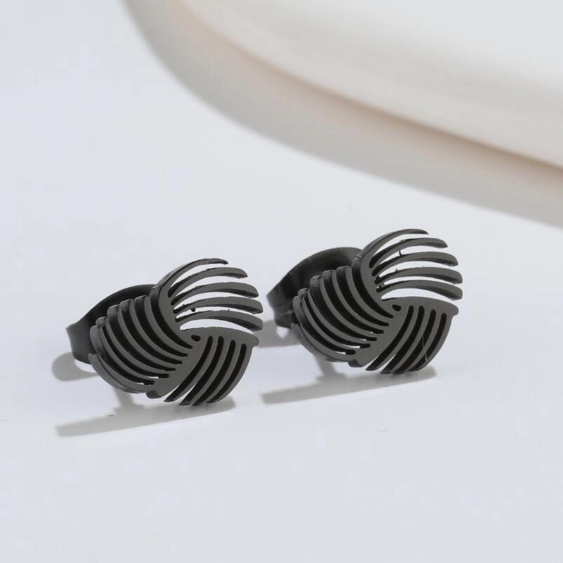 Fashion Heart Shape Titanium Steel Ear Studs Plating No Inlaid Stainless Steel Earrings