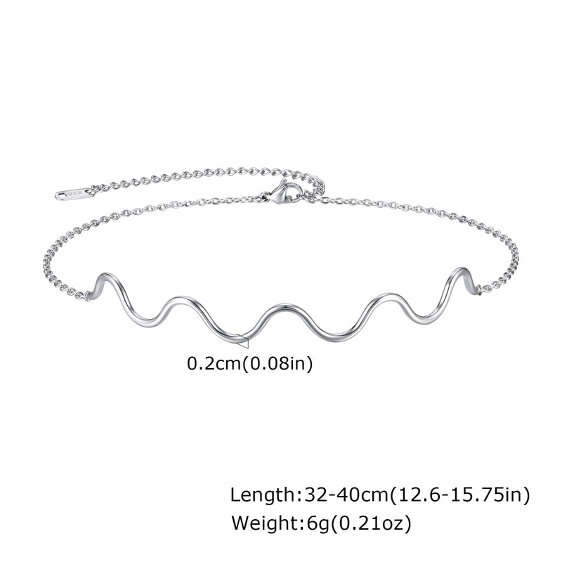 Minimalist Waves 201 Stainless Steel Choker