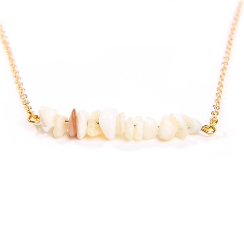 Vacation Irregular Alloy Natural Stone Necklace 1 Piece