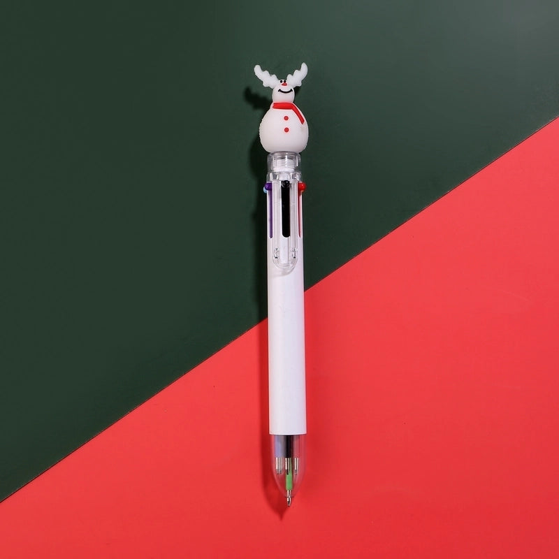 1 Piece Christmas Tree Santa Claus Learning Christmas Plastic Silica Gel Cute Ballpoint Pen