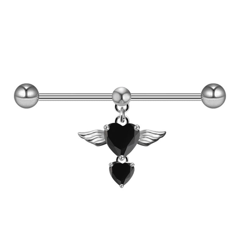 1 Piece Novelty Fruit Snowflake Plating Inlay Stainless Steel Alloy Steel Zircon White Gold Plated Silver Plated Cartilage Earrings