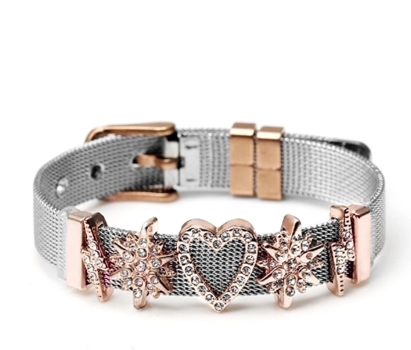 Minimalist Heart Shape Stainless Steel Plating Bangle