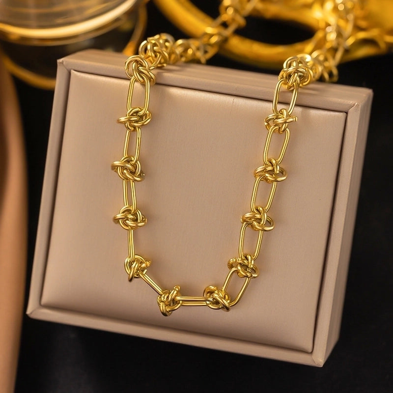 Sweet Minimalist Classic Style Geometric Heart Shape Titanium Steel Plating Bracelets Necklace