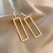 1 Pair Minimalist Commute Rectangle Stainless Steel Drop Earrings