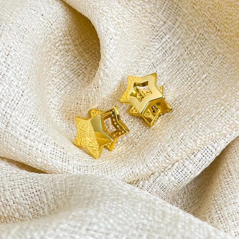 2 Pieces IG Style Water Droplets Flower Bow Knot 304 Stainless Steel 18K Gold Plated Stainless Steel Earrings