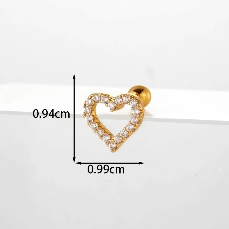 Ear Cartilage Rings & Studs Flower 316L Stainless Steel Copper