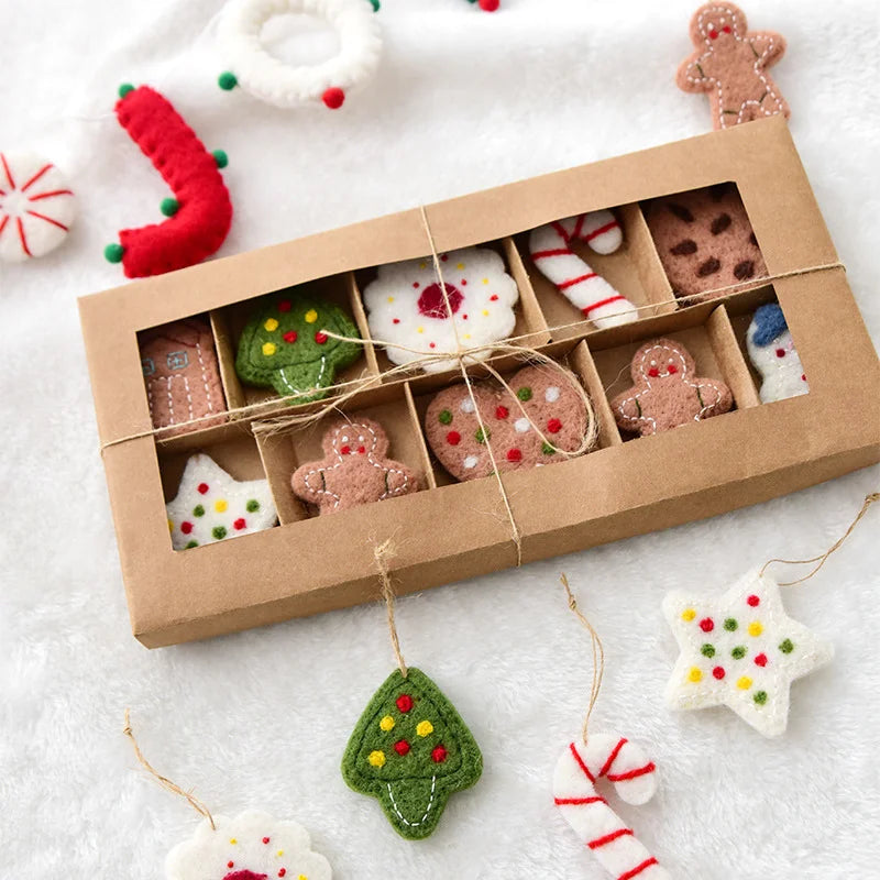 Christmas Wool Felt Snowman Christmas Ball Set Decoration Small Pendant Christmas Decoration Christmas Ornament