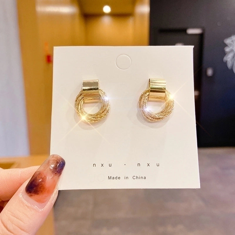 Fashion Geometric Alloy Plating Pearl Women's Earrings 1 Pair