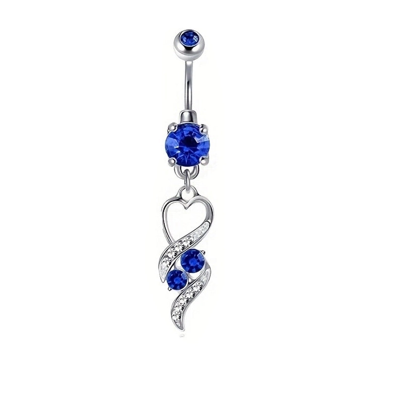 1 Piece Belly Rings Minimalist Color Block 304 Stainless Steel Inlay Zircon