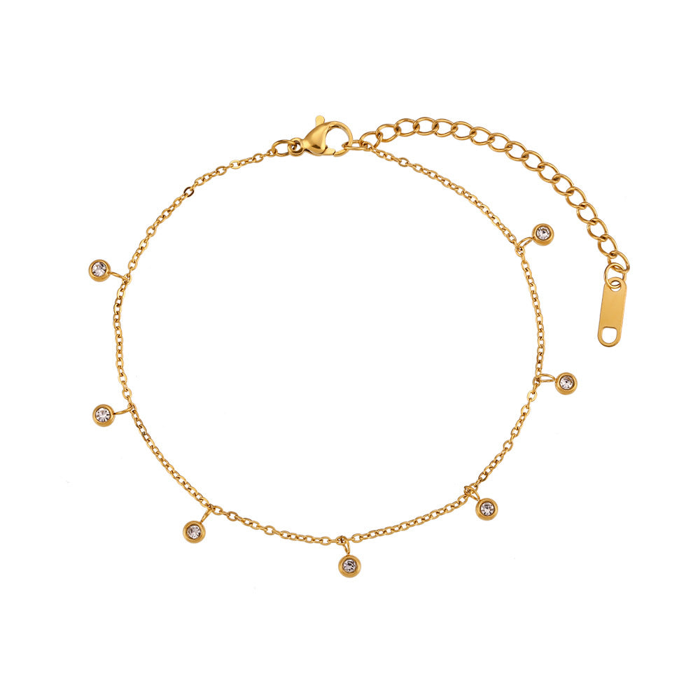 Minimalist Women Geometric 18K Gold Plated Anklets
