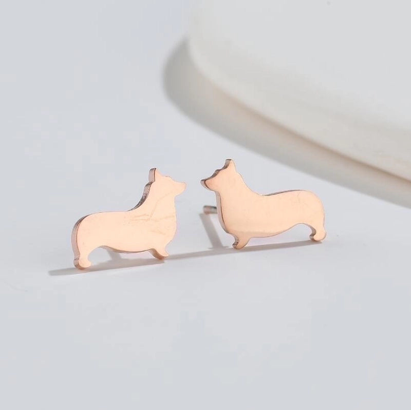 1 Pair Fashion Animal 304 Stainless Steel 18K Gold Plated Ear Studs