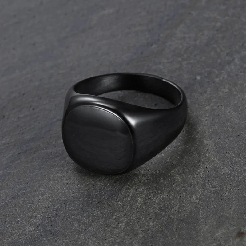 Jewelry Minimalist Solid Color 304 Stainless Steel Plating Stainless Steel Rings
