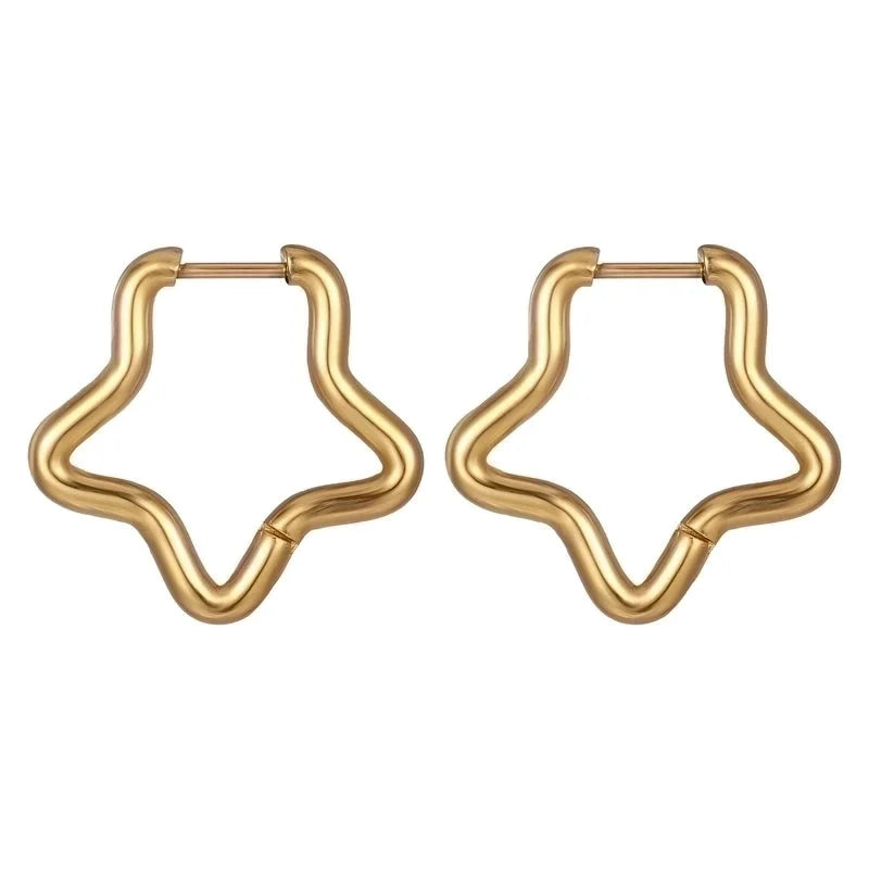 1 Piece Fashion Square Plating 201 Stainless Steel 18K Gold Plated Earrings