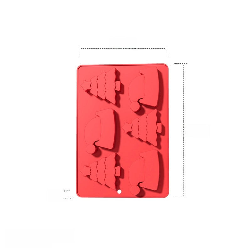 In Stock 6 Even Christmas Silicone Cake Mold DIY Household Kitchen Food Grade Baking Tools Manufacturers