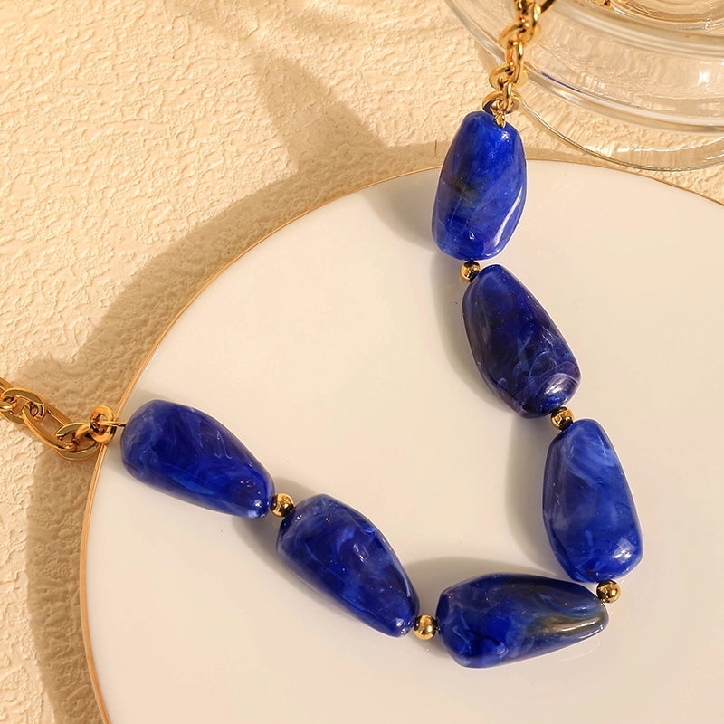 Ethnic Style Irregular Solid Color 304 Stainless Steel 14K Gold Plated Necklace