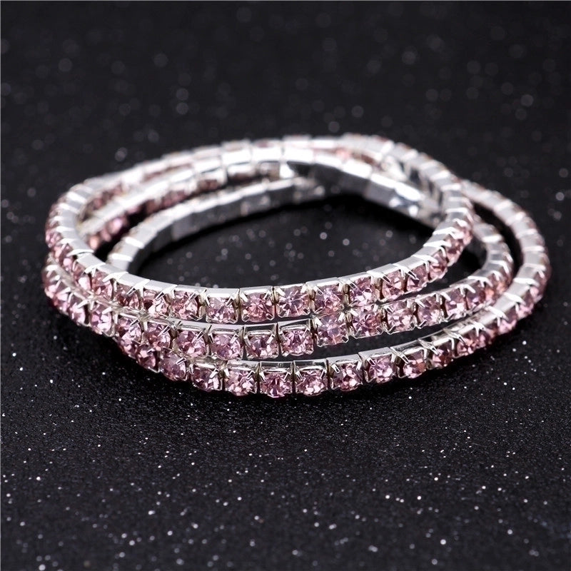 Minimalist Geometric Crystal Rhinestone Gem Bracelets
