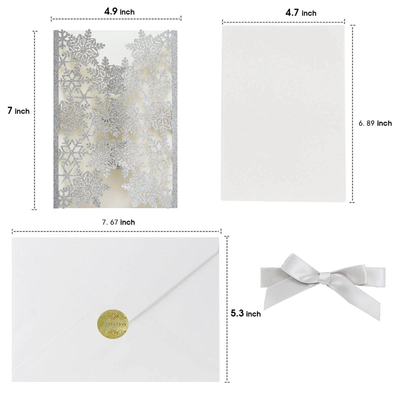 Christmas Casual Snowflake Party Invitations