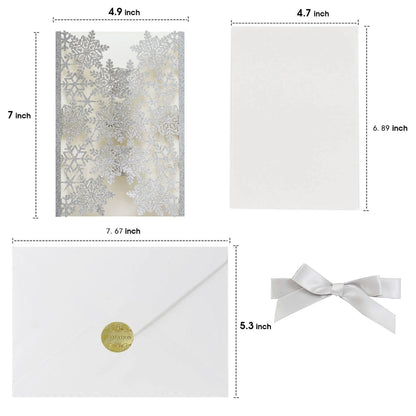 Christmas Casual Snowflake Party Invitations