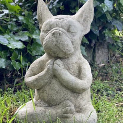 Meditating Dog Outdoor Decoration Garden Statue Resin Ornament Garden Courtyard Design