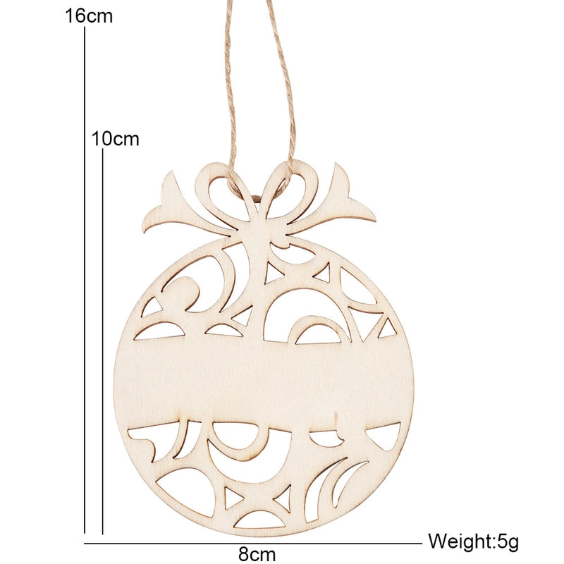 Christmas Minimalist Geometric Wood Party Hanging Ornaments