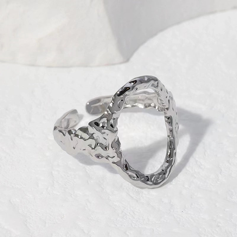 Retro Geometric Stainless Steel Gold Plated Plating Open Rings