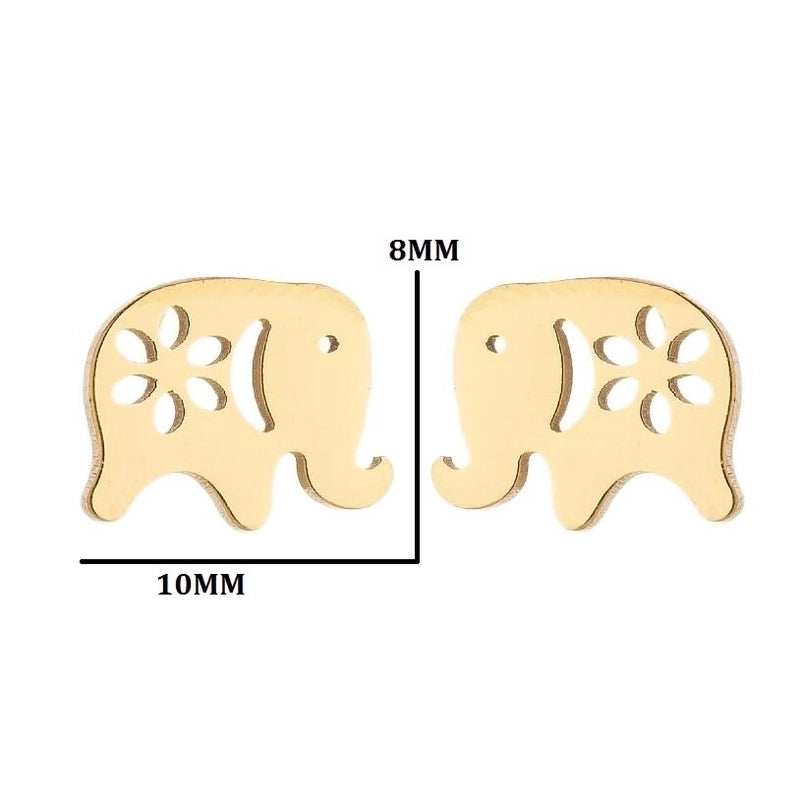 1 Pair Minimalist Animal Plating 304 Stainless Steel 18K Gold Plated Ear Studs