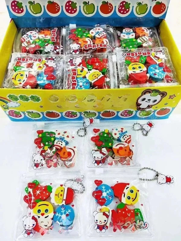 Christmas Children's Cute Cartoon Geometric Tree Eraser 1 Piece