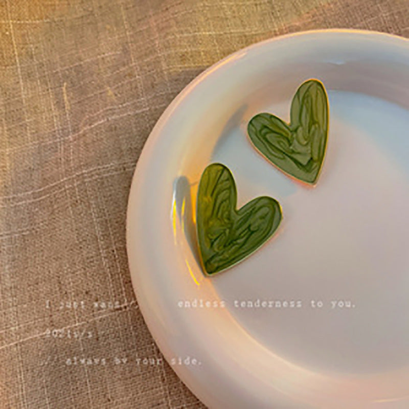 Medieval Flower Flower Metal Oil Dripping Stud Earrings