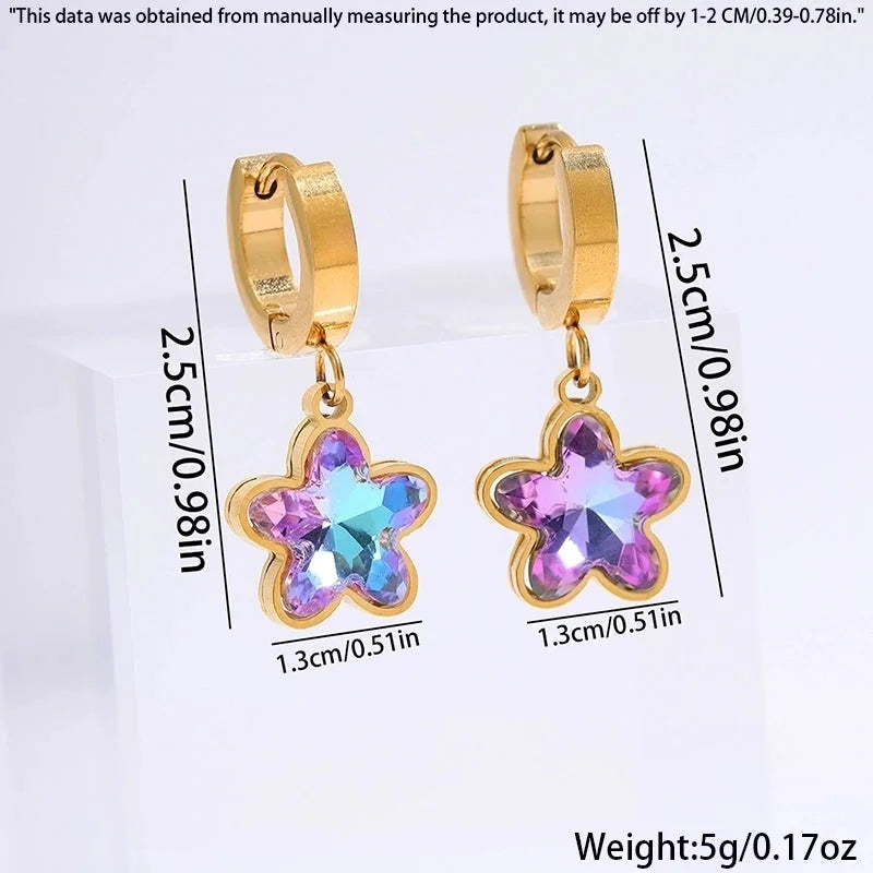 1 Pair Elegant Retro Classic Style Heart Shape Flower Butterfly 304 Stainless Steel Drop Earrings