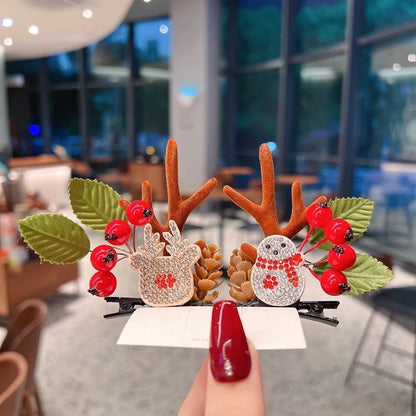 Christmas Cartoon Style Antlers Plastic Festival Costume Props