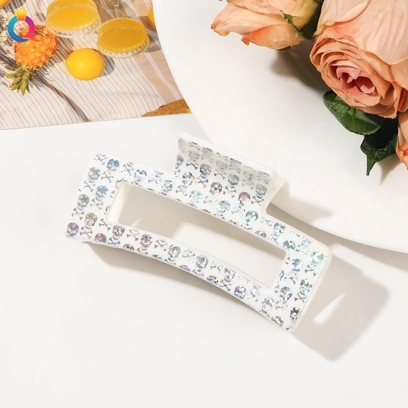 Halloween Minimalist Classic Style Women's Spider Web Skull Plastic Hair Claws