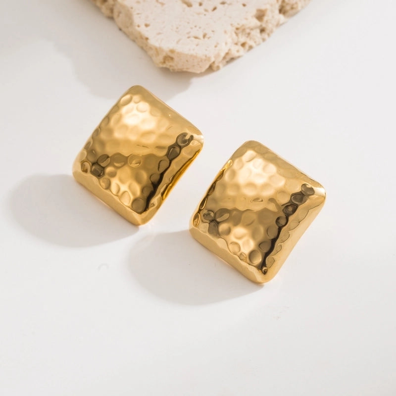 1 Pair Casual Modern Style Minimalist Geometric Heart Shape 304 Stainless Steel 18K Gold Plated Ear Studs