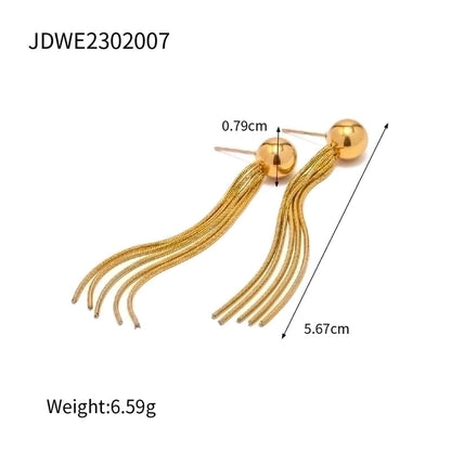 Casual Classic Style Geometric 304 Stainless Steel Plating Rings Earrings Necklace