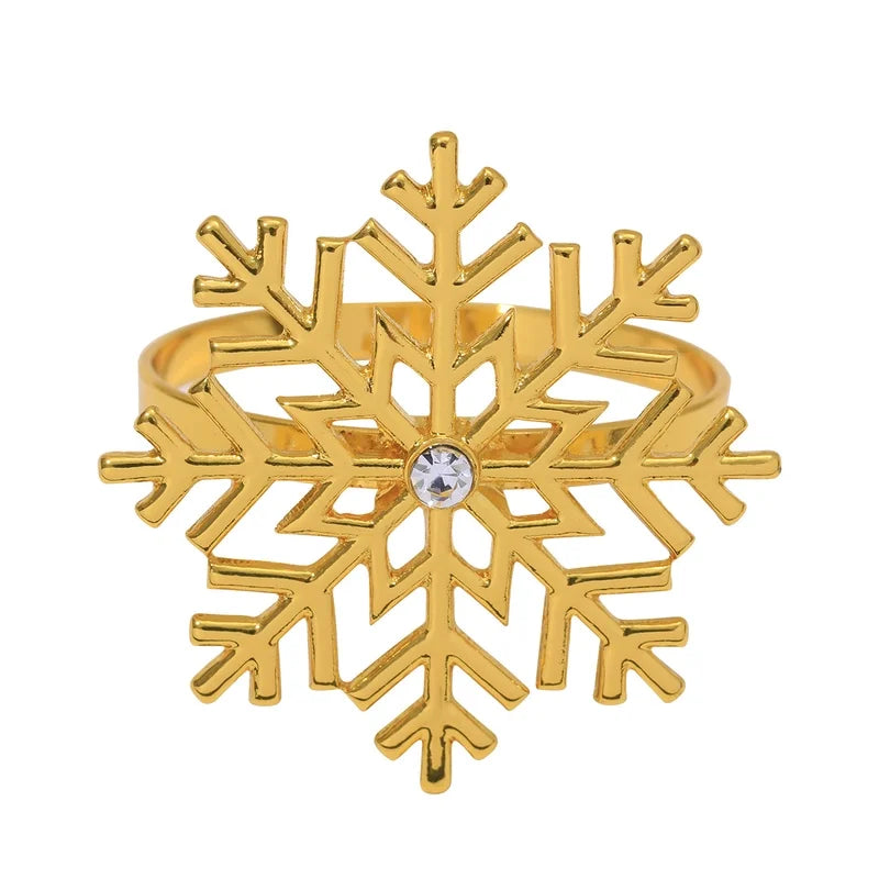 Christmas Casual Vacation Snowflake Alloy Home Daily Napkin Ring