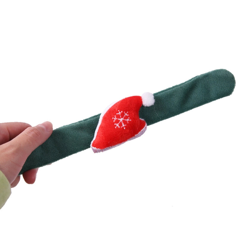 Christmas Cartoon Style Cute Santa Claus Flannel Party Festival Wristband