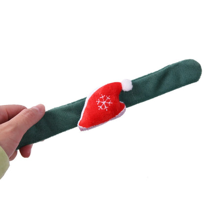 Christmas Cartoon Style Cute Santa Claus Flannel Party Festival Wristband