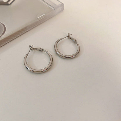 Circle Heart Geometric Metal Electroplating Earrings