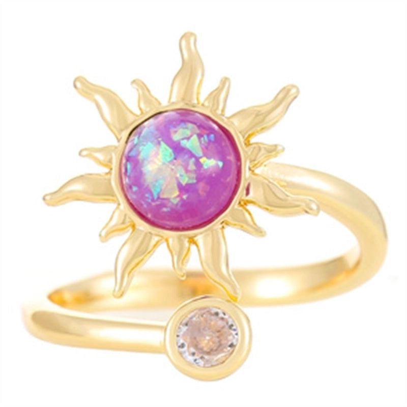 Copper Gold Plated Silver Plated Inlay Geometric Cross Zircon Open Rings