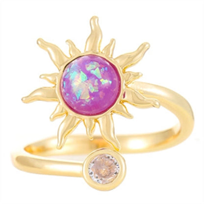 Copper Gold Plated Silver Plated Inlay Geometric Cross Zircon Open Rings