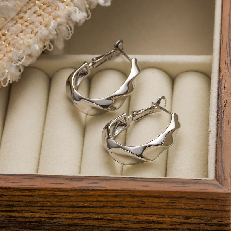 1 Pair Minimalist Geometric Plating Copper 18k Gold Plated Earrings